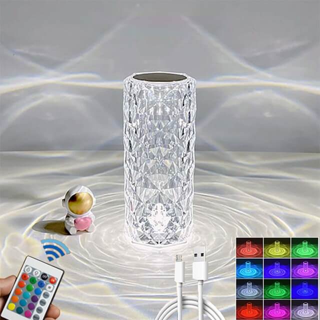 Настольная лампа с датчиком ночного света Crystal (16 цветов) Užsisakykite Trendai.lt