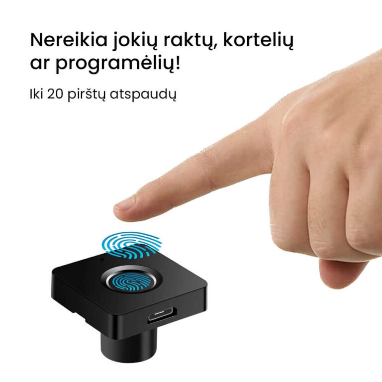 Электронный замок с биометрическим отпечатком пальца для умного дома Užsisakykite Trendai.lt 6