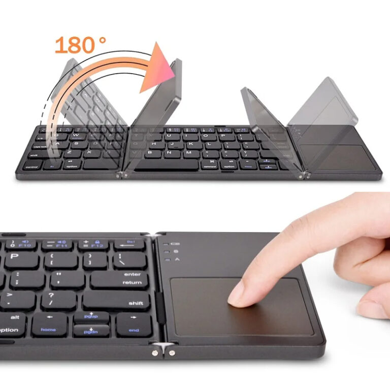 Мини складная беспроводная клавиатура с сенсорной поверхностью Užsisakykite Trendai.lt 5