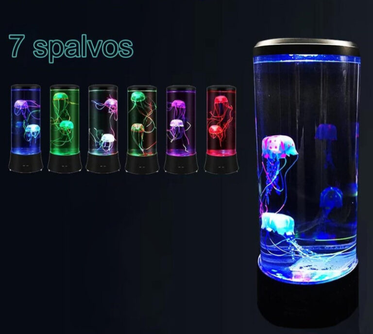 Портативная ночная светодиодная настольная лампа с имитацией медузы Užsisakykite Trendai.lt 8