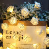 Романтическая световая гирлянда из лампочек в форме колец-роз. Užsisakykite Trendai.lt 46