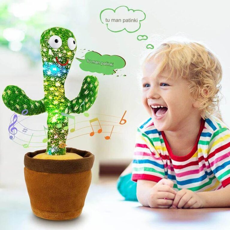 Танцующий кактус для детей, мягкая игрушка, которая поет и повторяет слова. Užsisakykite Trendai.lt 7