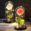 Светящаяся роза в стеклянной декоративной лампе Užsisakykite Trendai.lt 49