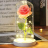 Светящаяся роза в стеклянной декоративной лампе Užsisakykite Trendai.lt 54