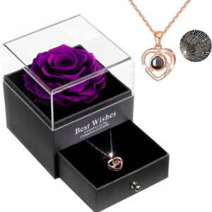 Шкатулка для драгоценностей с розой и ожерельем со словом «Любовь на 100 языках» Užsisakykite Trendai.lt 11